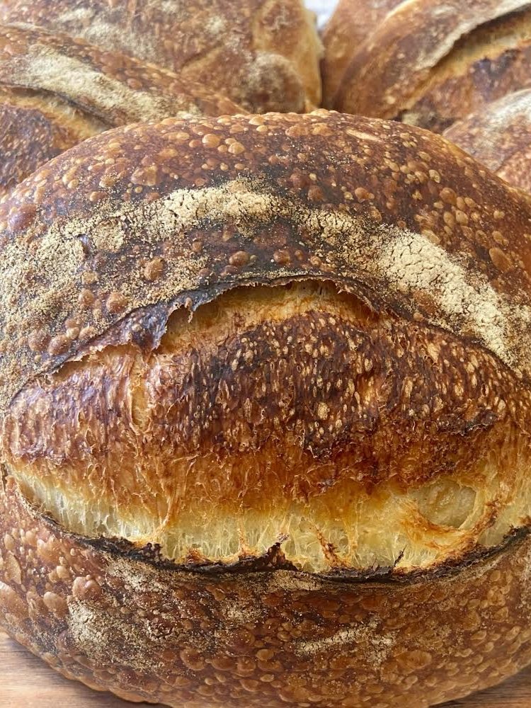 Picture of a traditional sourdough country loaf